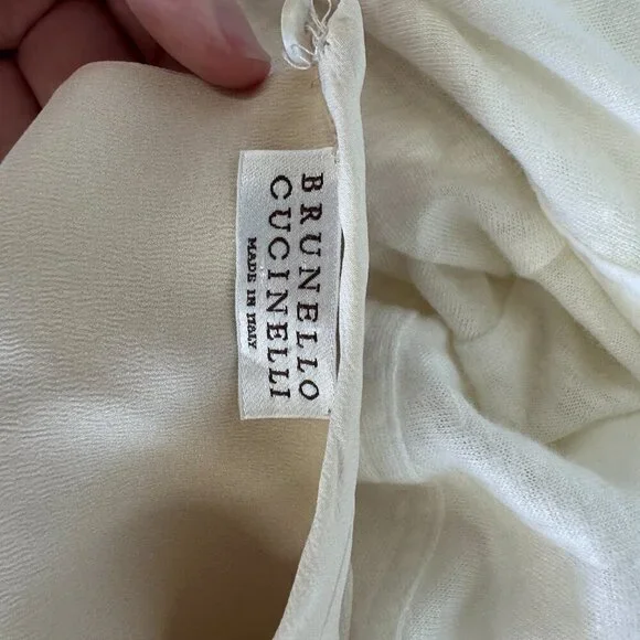 Brunello Cucinelli Layered Long Sleeve Silk Stop XXL - Picture 9 of 10